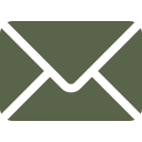 Icône d'une enveloppe avec un fond de couleur verte.